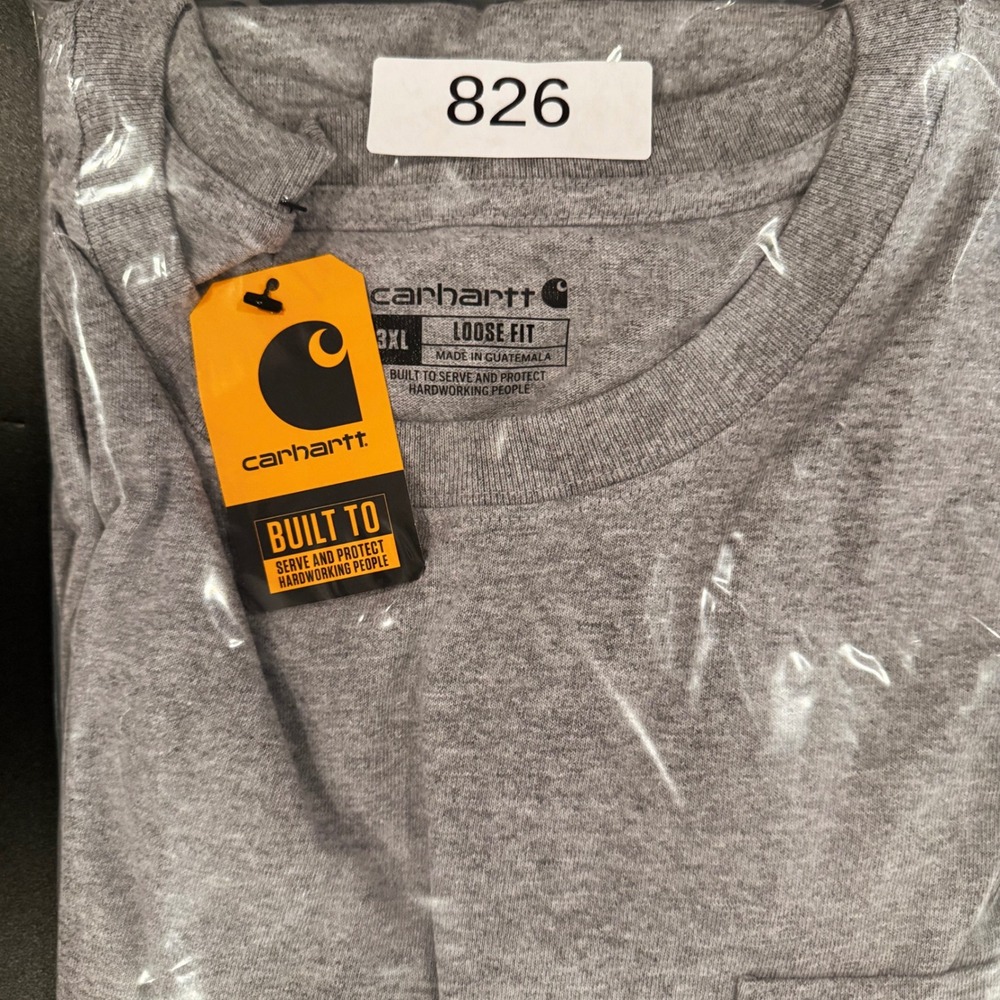 Carhartt K87 Mens 3XL Loose Fit Pocket T-Shirt Heather Gray Short Sleeve NWT - Picture 8 of 8